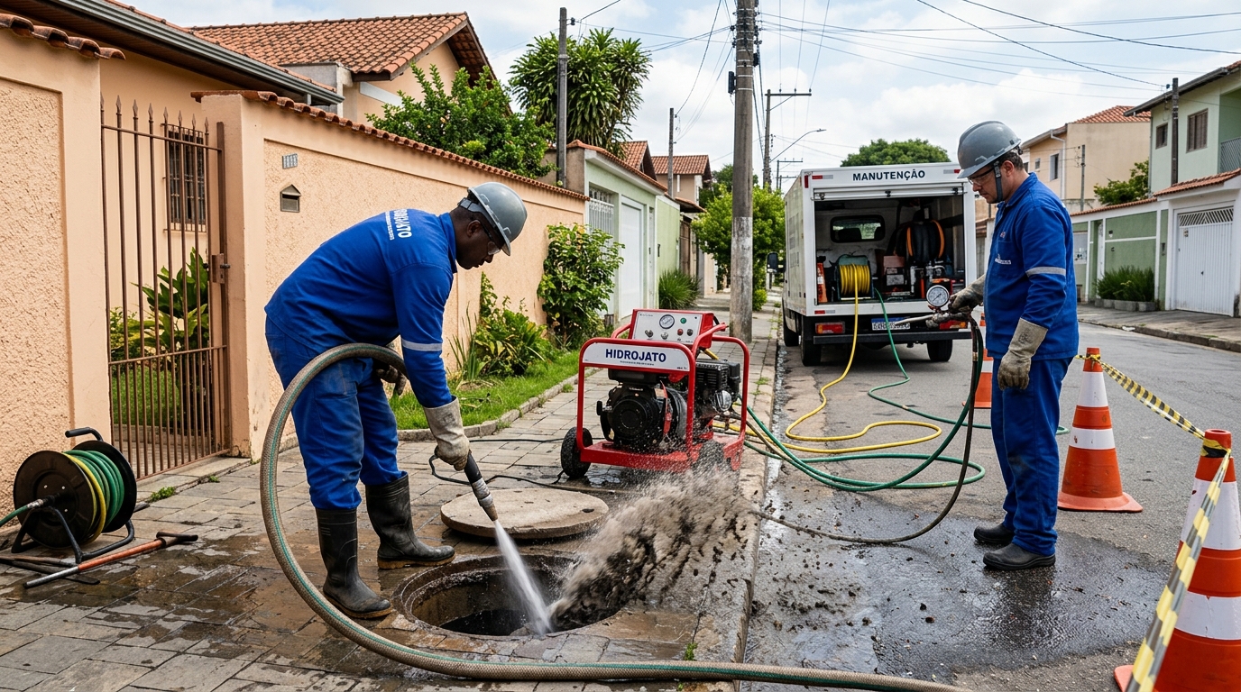 Hidrojateamento residencial em Jundiaí-SP