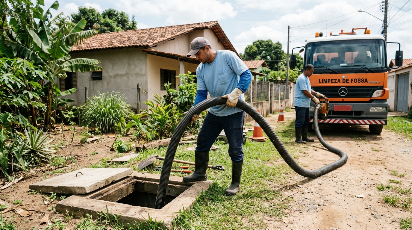 Higienização de fossa residencial em Jundiaí-SP